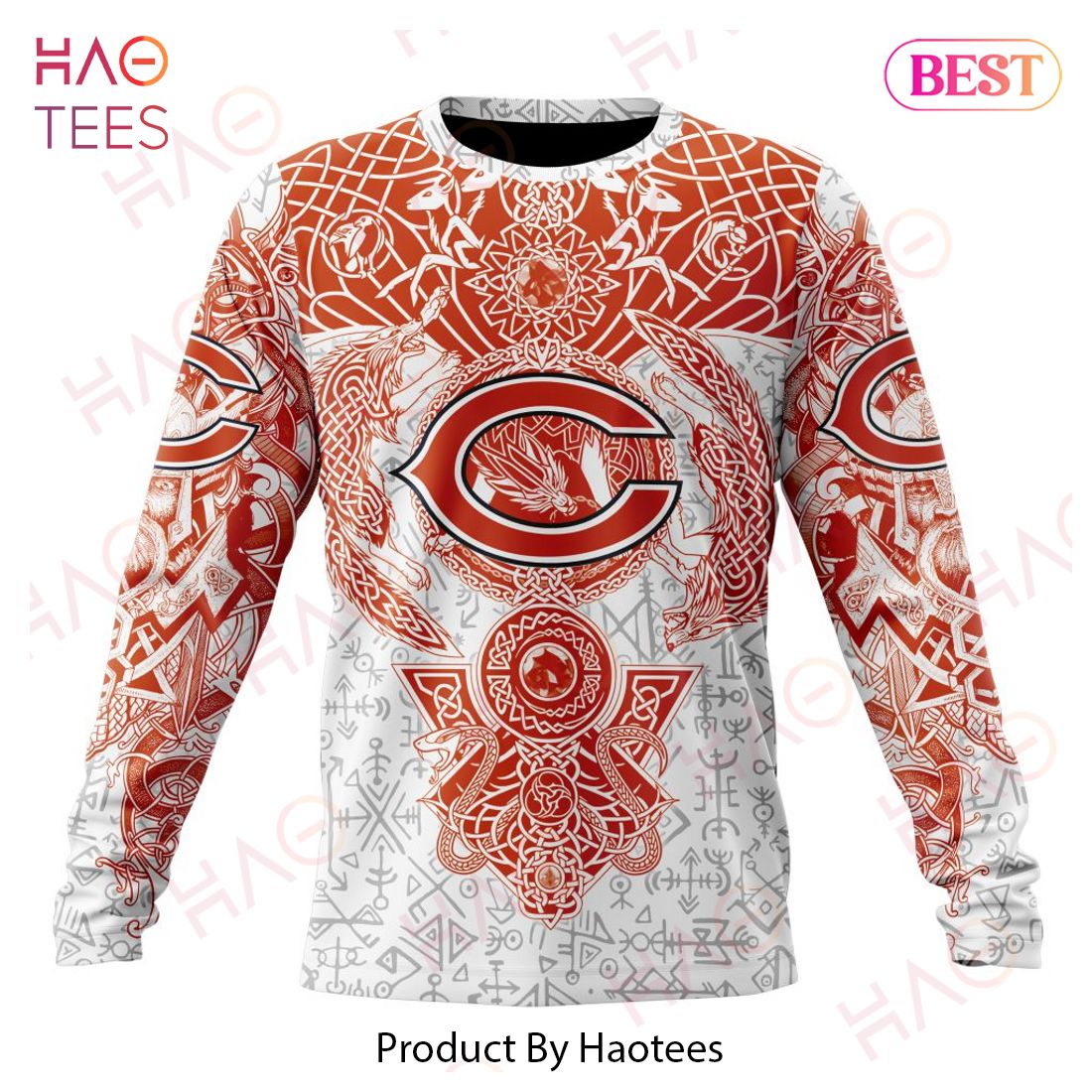 NFL Chicago Bears Norse Viking Symbols 3D Hoodie NFL Chicago Bears Norse Viking Symbols 3D Hoodie