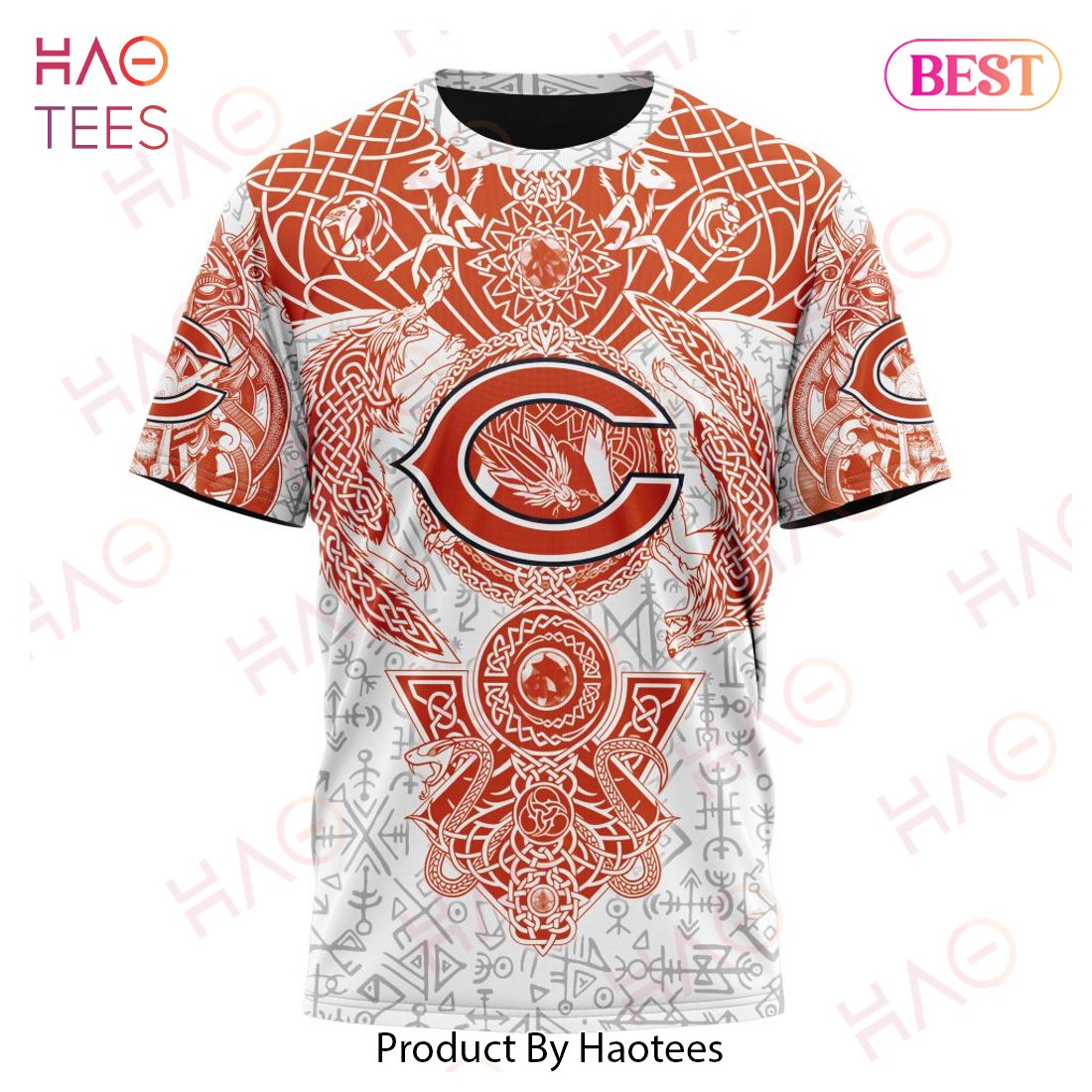 NFL Chicago Bears Norse Viking Symbols 3D Hoodie NFL Chicago Bears Norse Viking Symbols 3D Hoodie