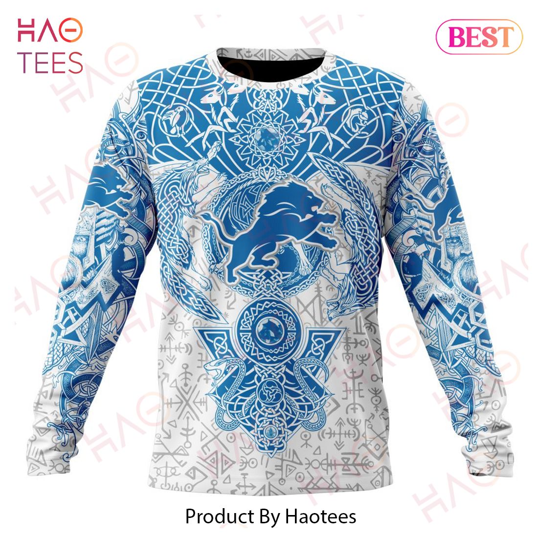 NFL Detroit Lions Norse Viking Symbols 3D Hoodie NFL Detroit Lions Norse Viking Symbols 3D Hoodie