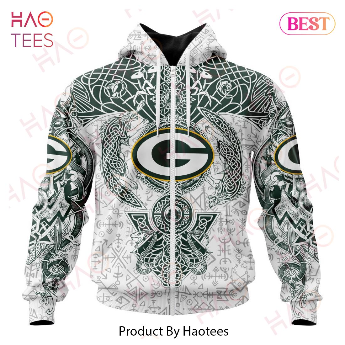 NFL Green Bay Packers Norse Viking Symbols 3D Hoodie NFL Green Bay Packers Norse Viking Symbols 3D Hoodie