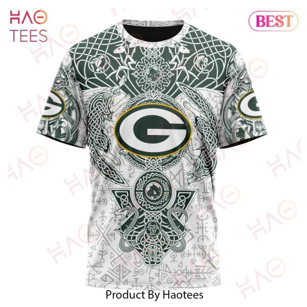 NFL Green Bay Packers Norse Viking Symbols 3D Hoodie