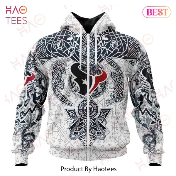 NFL Houston Texans Norse Viking Symbols 3D Hoodie
