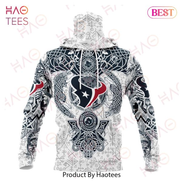 NFL Houston Texans Norse Viking Symbols 3D Hoodie