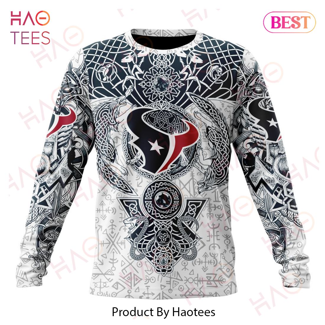 NFL Houston Texans Norse Viking Symbols 3D Hoodie NFL Houston Texans Norse Viking Symbols 3D Hoodie