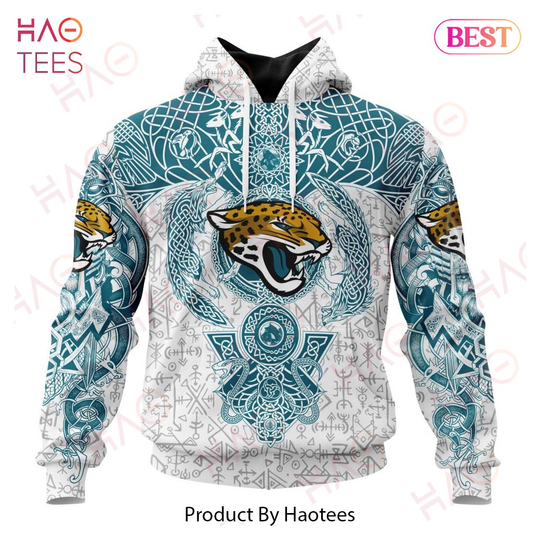 NFL Jacksonville Jaguars Norse Viking Symbols 3D Hoodie