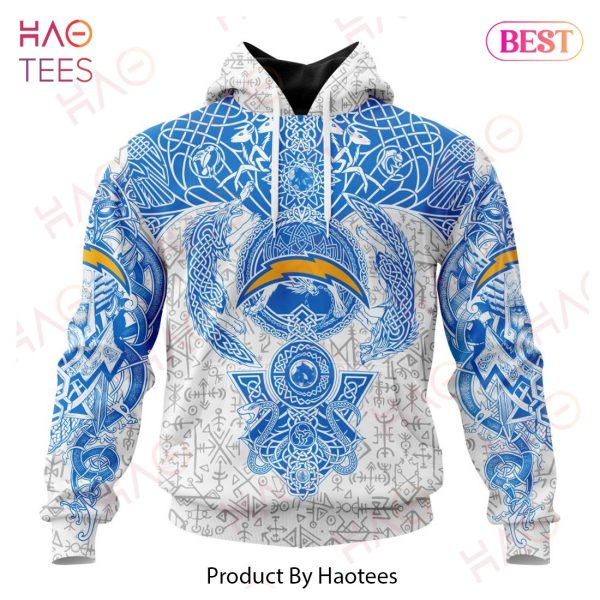 NFL Los Angeles Chargers Norse Viking Symbols 3D Hoodie