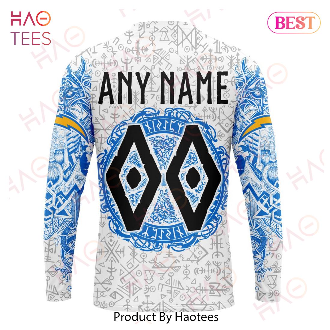 NFL Los Angeles Chargers Norse Viking Symbols 3D Hoodie NFL Los Angeles Chargers Norse Viking Symbols 3D Hoodie