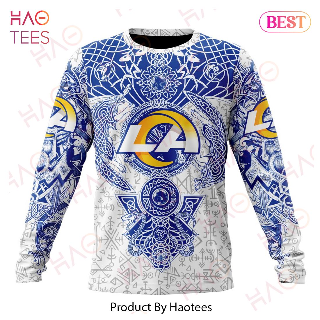 NFL Los Angeles Rams Norse Viking Symbols 3D Hoodie NFL Los Angeles Rams Norse Viking Symbols 3D Hoodie