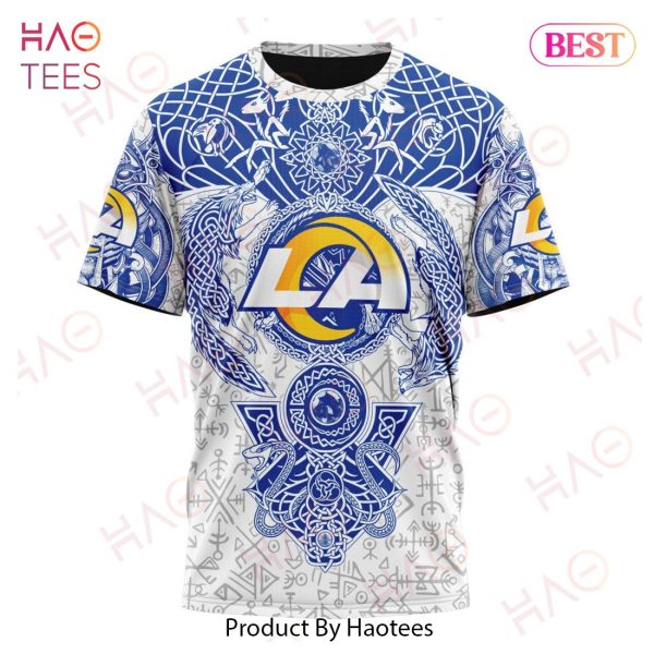 NFL Los Angeles Rams Norse Viking Symbols 3D Hoodie