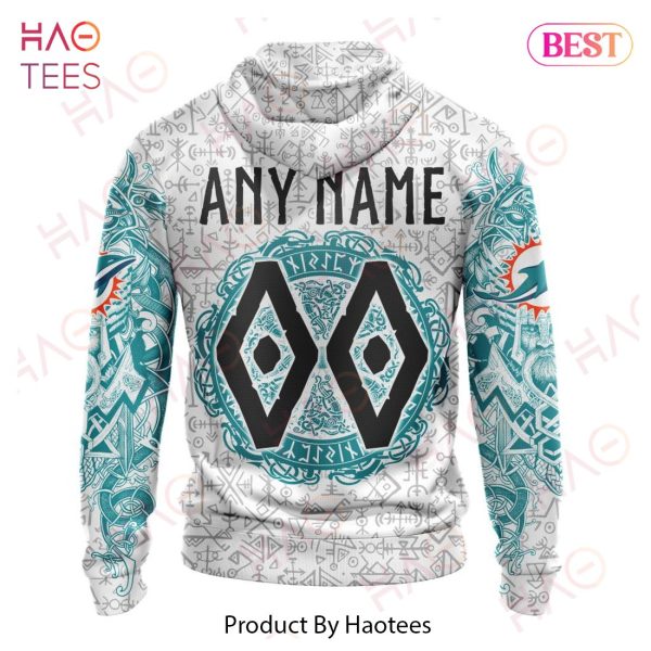 NFL Miami Dolphins Norse Viking Symbols 3D Hoodie