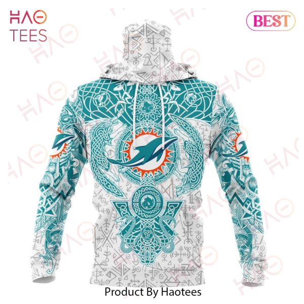 NFL Miami Dolphins Norse Viking Symbols 3D Hoodie