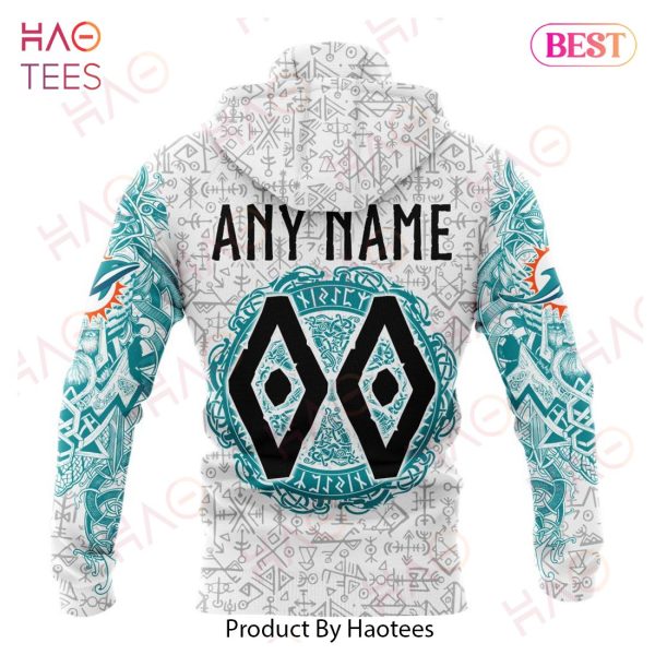 NFL Miami Dolphins Norse Viking Symbols 3D Hoodie