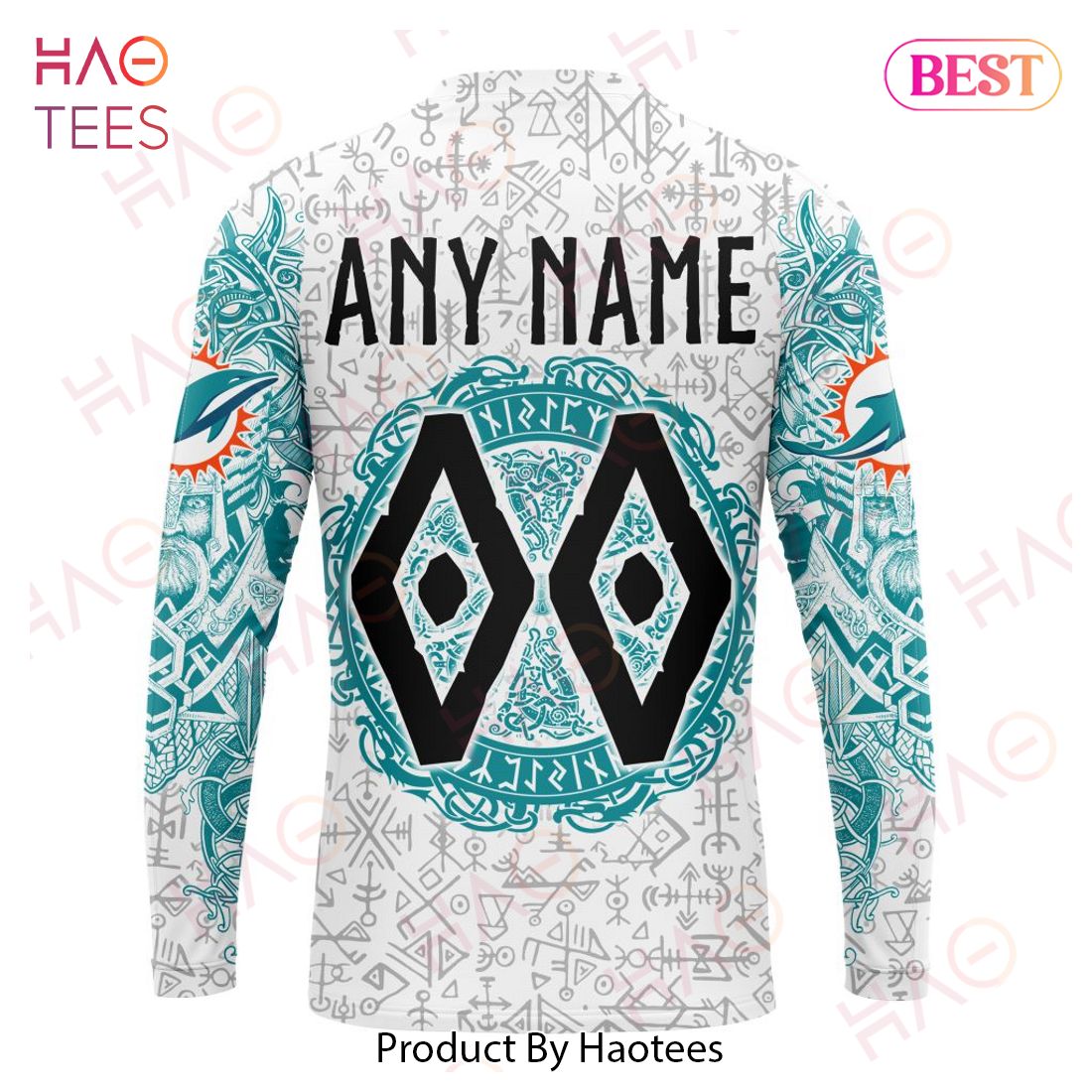 NFL Miami Dolphins Norse Viking Symbols 3D Hoodie NFL Miami Dolphins Norse Viking Symbols 3D Hoodie