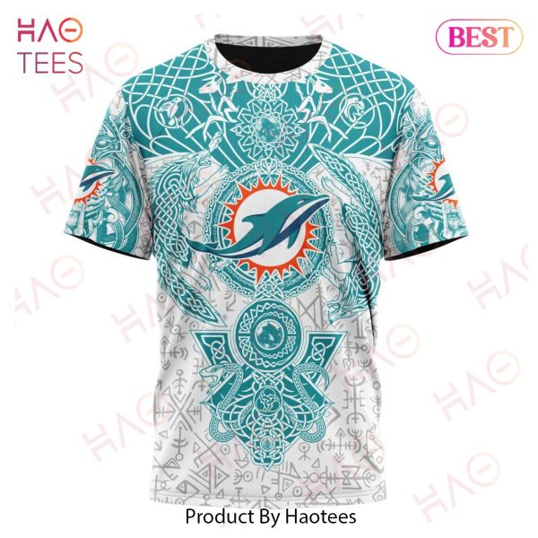 NFL Miami Dolphins Norse Viking Symbols 3D Hoodie