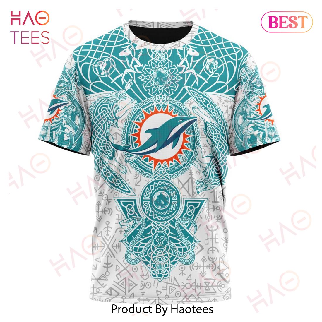 NFL Miami Dolphins Norse Viking Symbols 3D Hoodie NFL Miami Dolphins Norse Viking Symbols 3D Hoodie