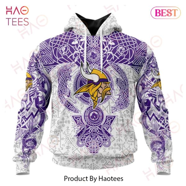 NFL Minnesota Vikings Norse Viking Symbols 3D Hoodie