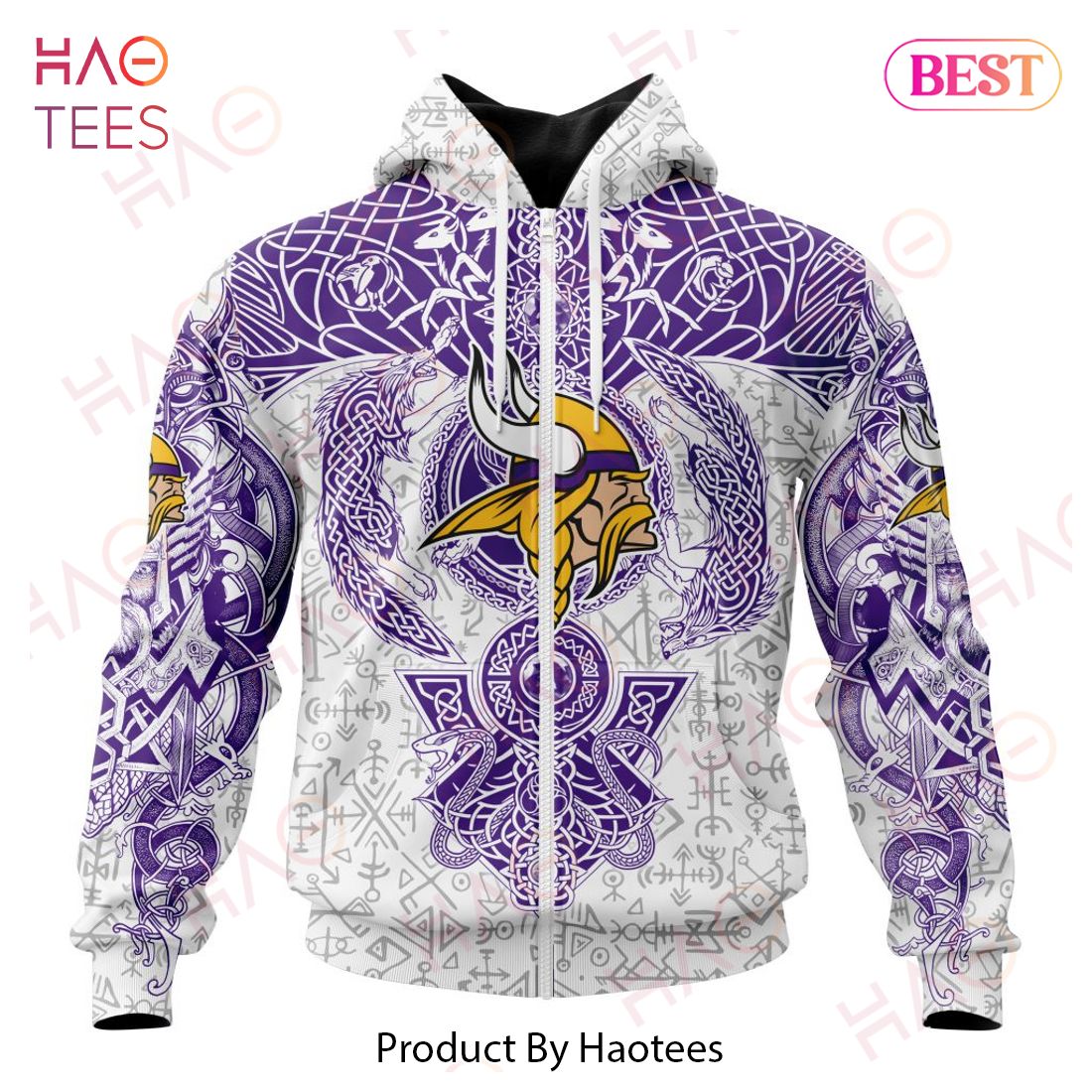 NFL Minnesota Vikings Norse Viking Symbols 3D Hoodie NFL Minnesota Vikings Norse Viking Symbols 3D Hoodie