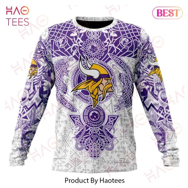 NFL Minnesota Vikings Norse Viking Symbols 3D Hoodie