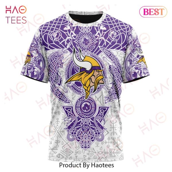 NFL Minnesota Vikings Norse Viking Symbols 3D Hoodie