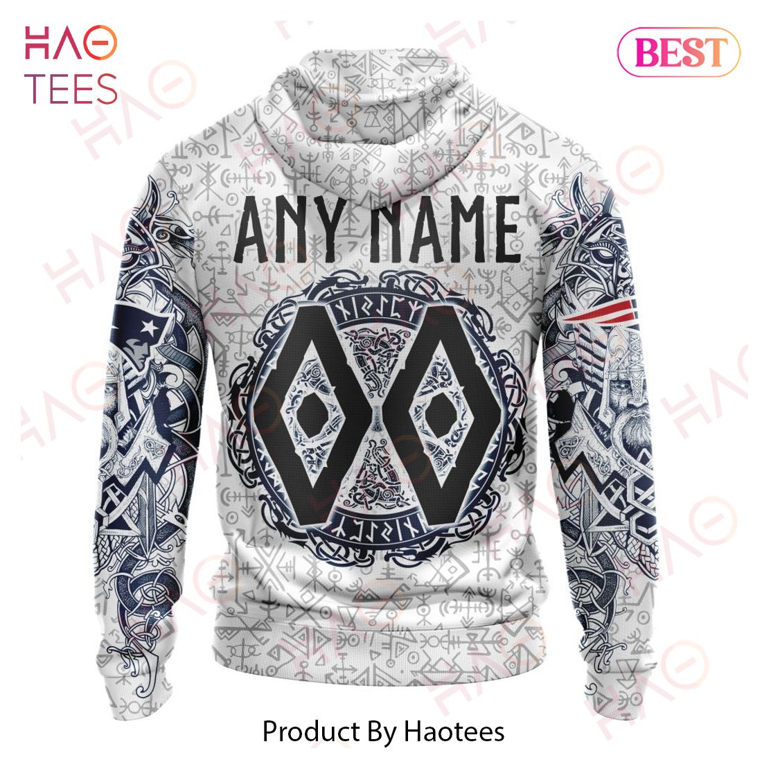 NFL New England Patriots Norse Viking Symbols 3D Hoodie NFL New England Patriots Norse Viking Symbols 3D Hoodie