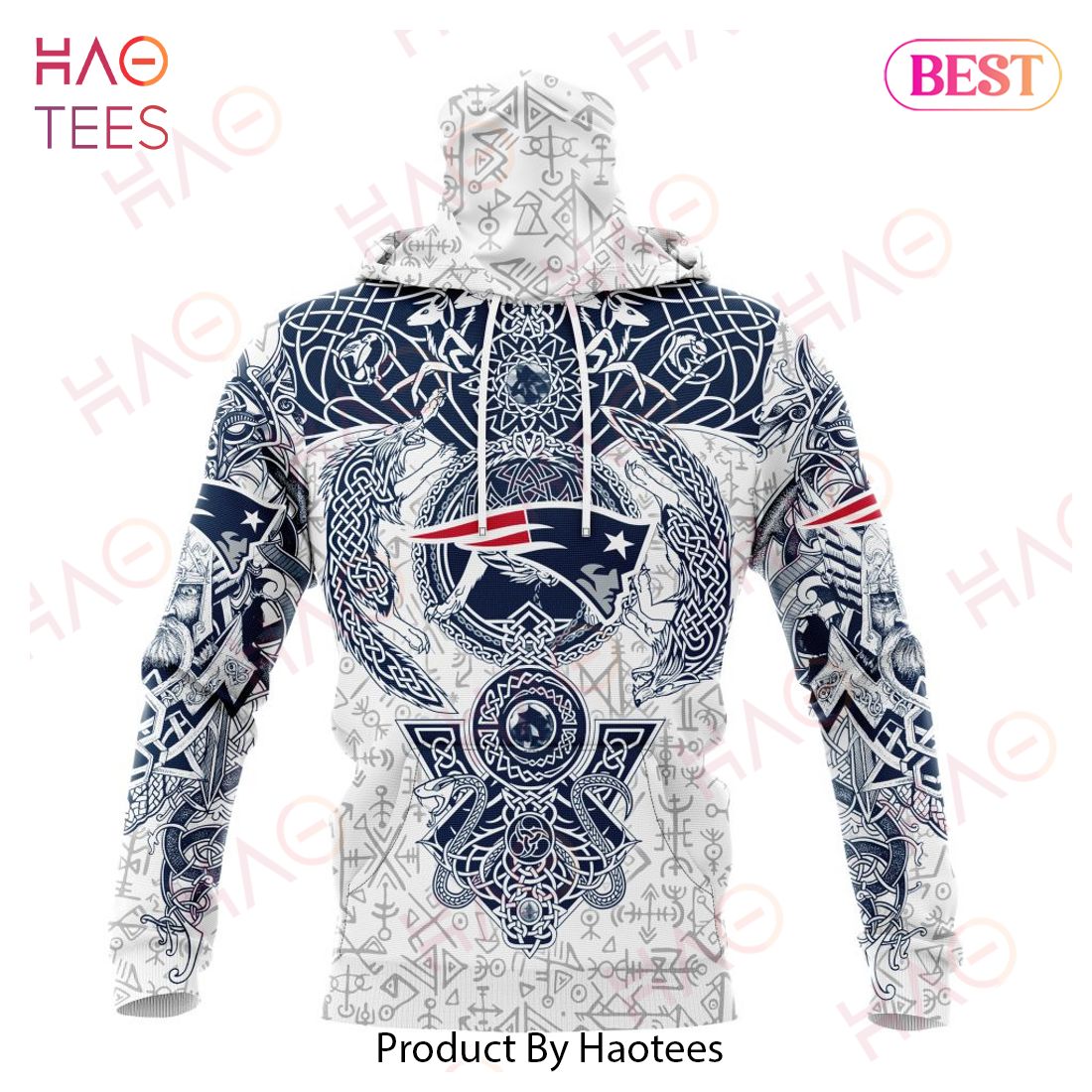 NFL New England Patriots Norse Viking Symbols 3D Hoodie NFL New England Patriots Norse Viking Symbols 3D Hoodie