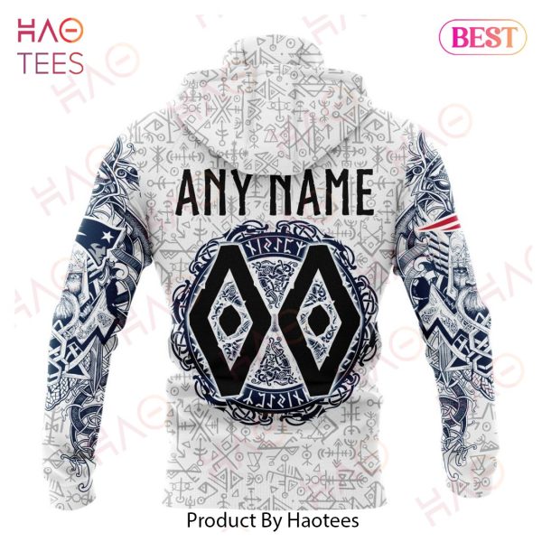 NFL New England Patriots Norse Viking Symbols 3D Hoodie