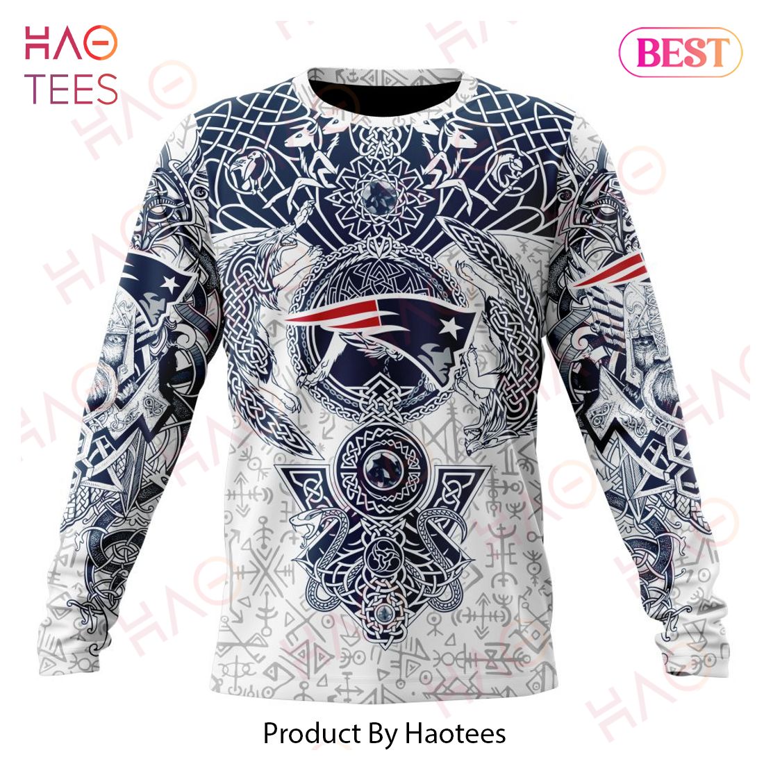 NFL New England Patriots Norse Viking Symbols 3D Hoodie NFL New England Patriots Norse Viking Symbols 3D Hoodie