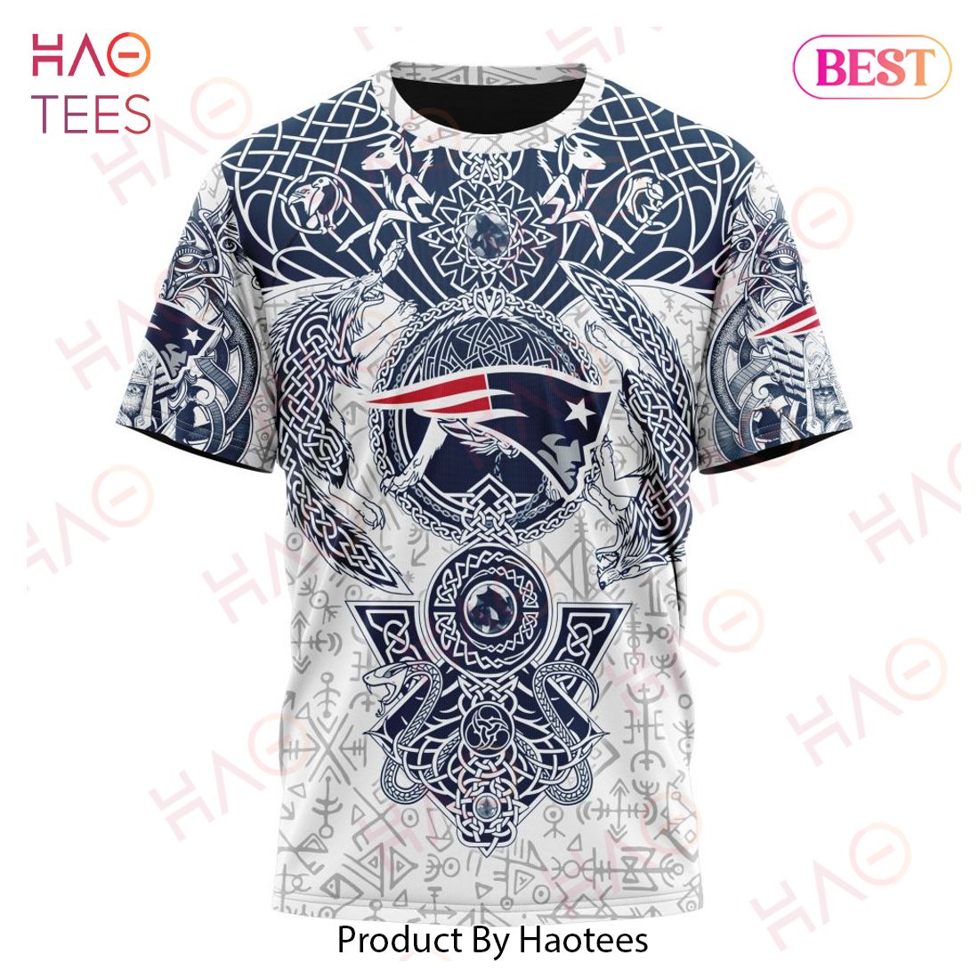 NFL New England Patriots Norse Viking Symbols 3D Hoodie NFL New England Patriots Norse Viking Symbols 3D Hoodie