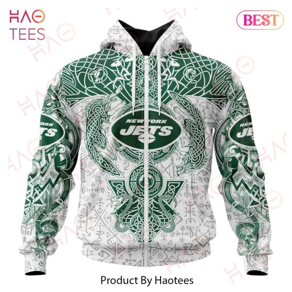 NFL New York Jets Norse Viking Symbols 3D Hoodie
