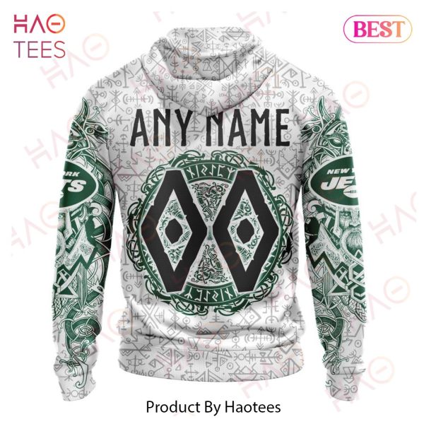 NFL New York Jets Norse Viking Symbols 3D Hoodie