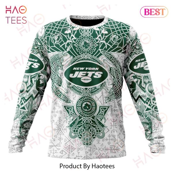 NFL New York Jets Norse Viking Symbols 3D Hoodie