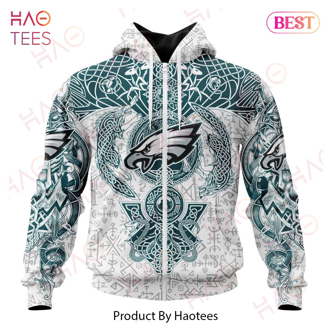 NFL Philadelphia Eagles Norse Viking Symbols 3D Hoodie NFL Philadelphia Eagles Norse Viking Symbols 3D Hoodie