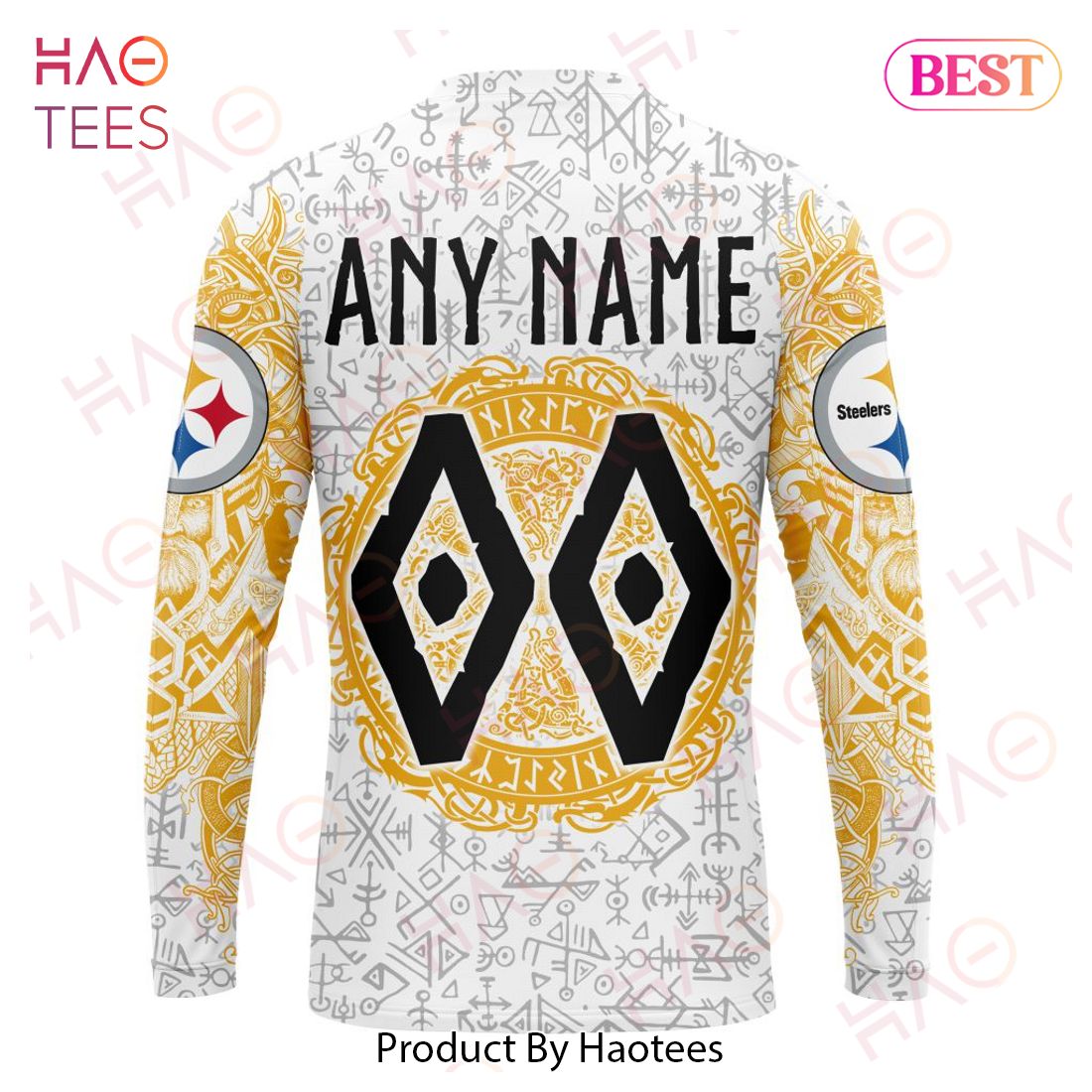 Pittsburgh Steelers Nfl Skull Full Print Effect Pattern Backround