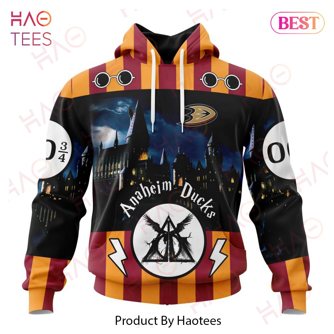 NHL Anaheim Ducks Special Design With Harry Potter Theme 3D Hoodie