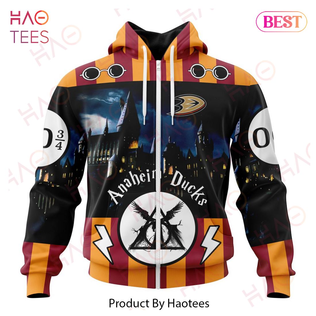 NHL Anaheim Ducks Special Design With Harry Potter Theme 3D Hoodie NHL Anaheim Ducks Special Design With Harry Potter Theme 3D Hoodie