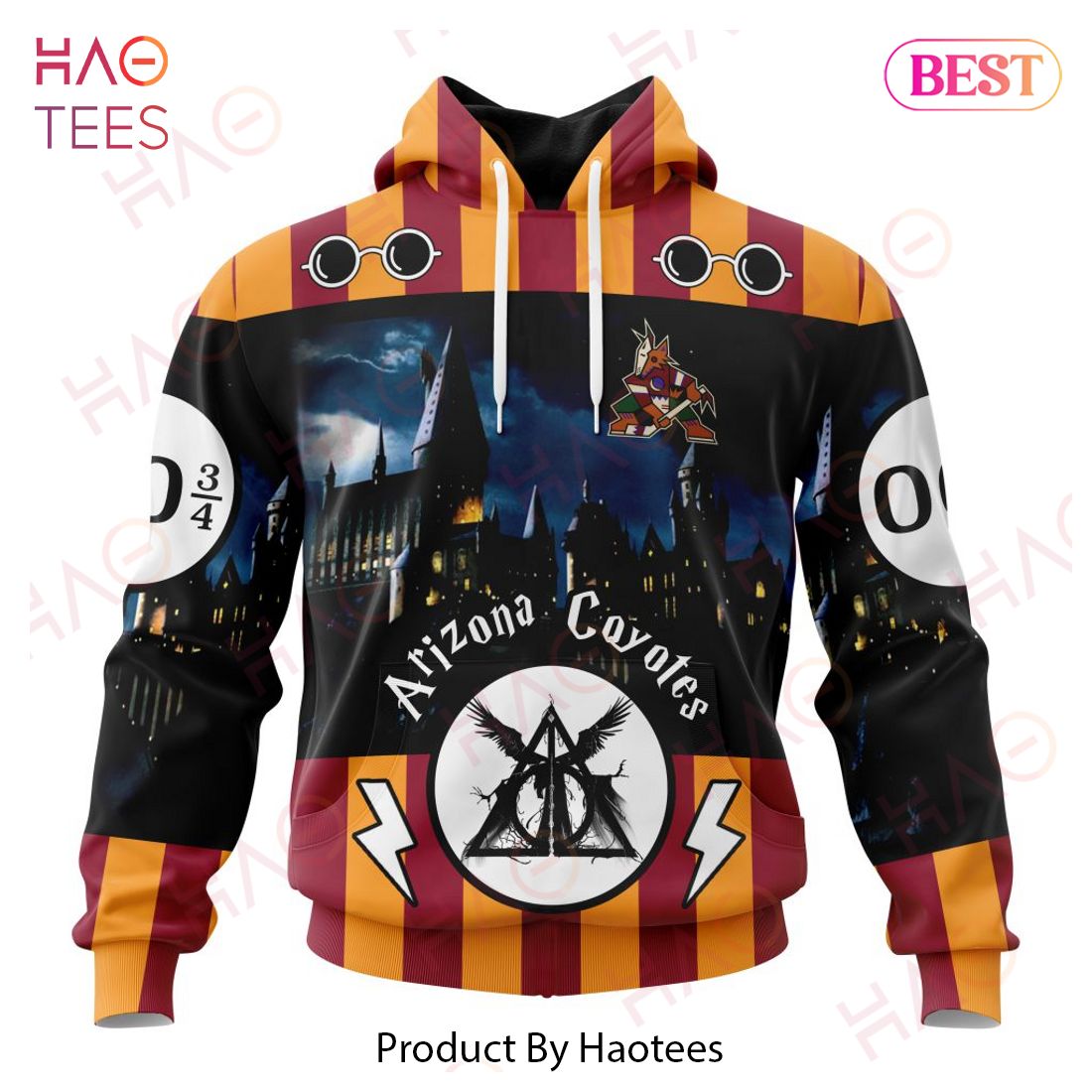 NHL Arizona Coyotes Special Design With Harry Potter Theme 3D Hoodie