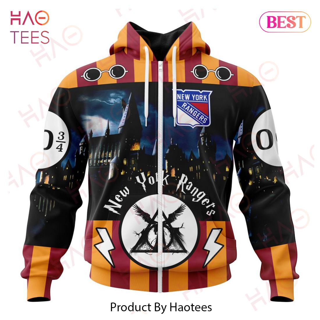 NHL New York Rangers Special Design With Harry Potter Theme 3D Hoodie NHL New York Rangers Special Design With Harry Potter Theme 3D Hoodie