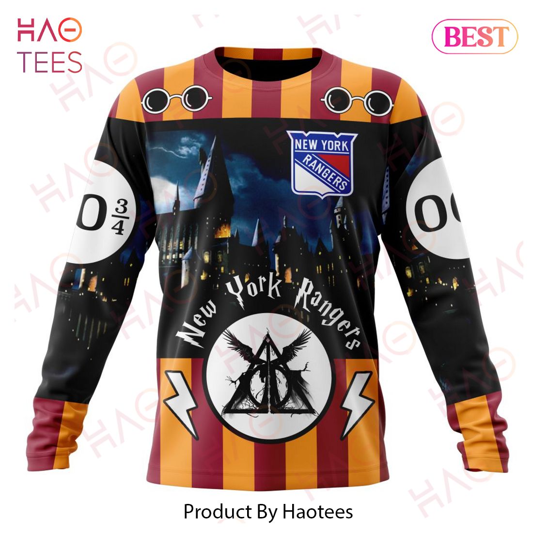 NHL New York Rangers Special Design With Harry Potter Theme 3D Hoodie NHL New York Rangers Special Design With Harry Potter Theme 3D Hoodie