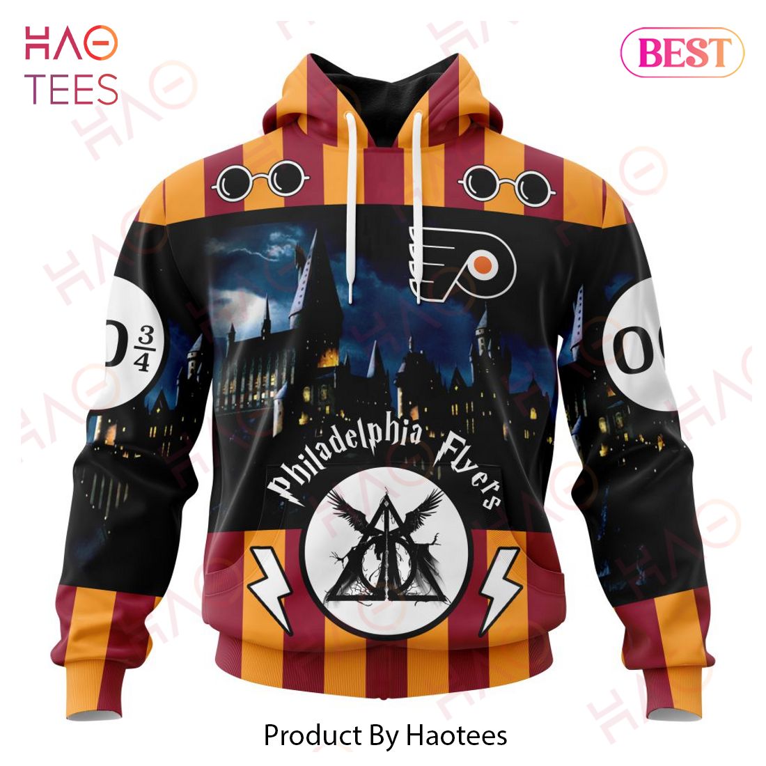 NHL Philadelphia Flyers Special Design With Harry Potter Theme 3D Hoodie