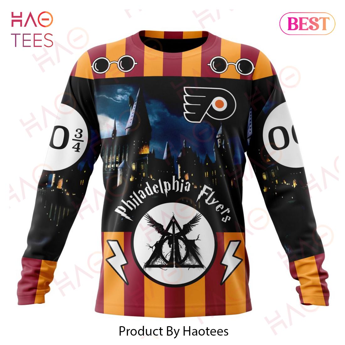 NHL Philadelphia Flyers Special Design With Harry Potter Theme 3D Hoodie NHL Philadelphia Flyers Special Design With Harry Potter Theme 3D Hoodie