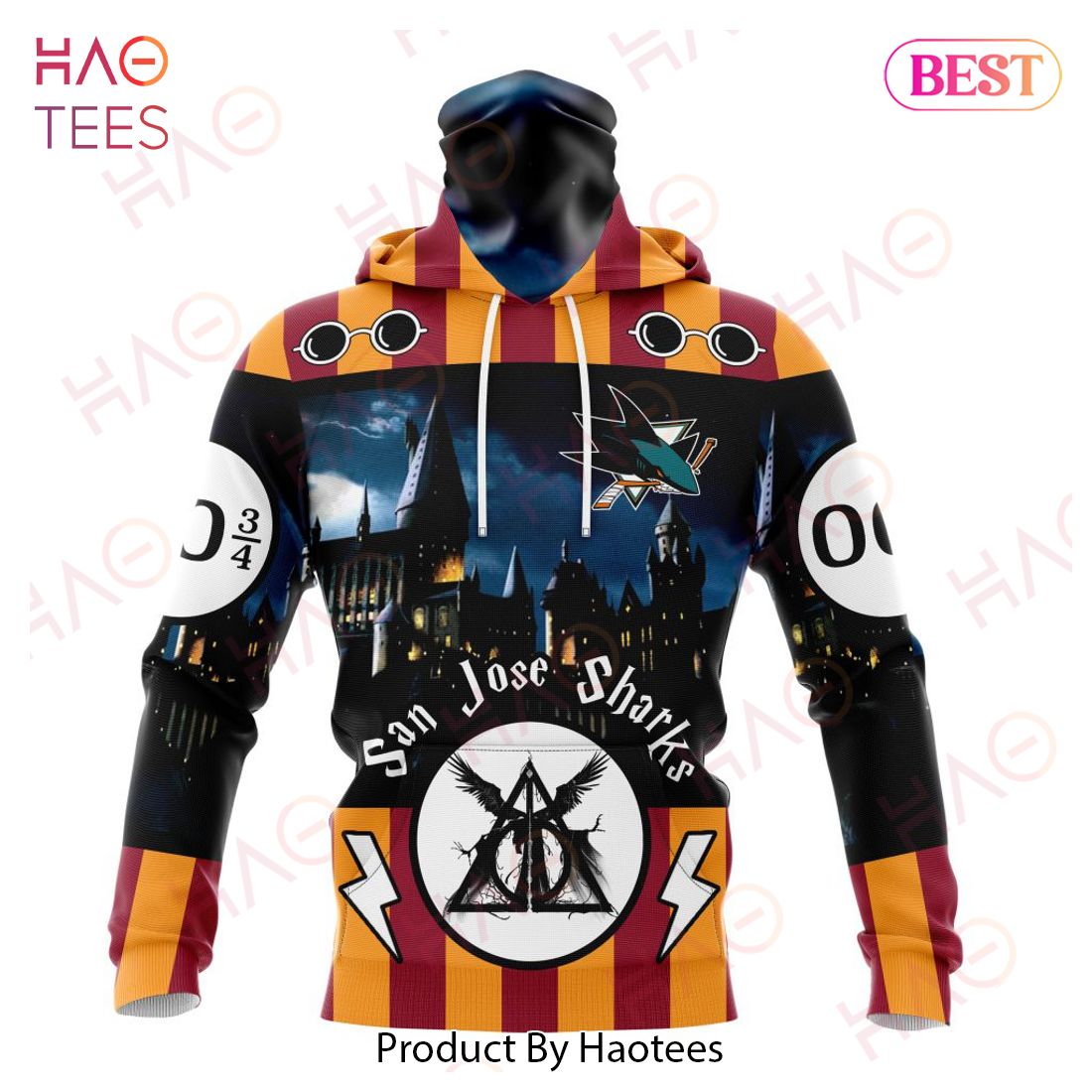 NHL San Jose Sharks Special Design With Harry Potter Theme 3D Hoodie NHL San Jose Sharks Special Design With Harry Potter Theme 3D Hoodie