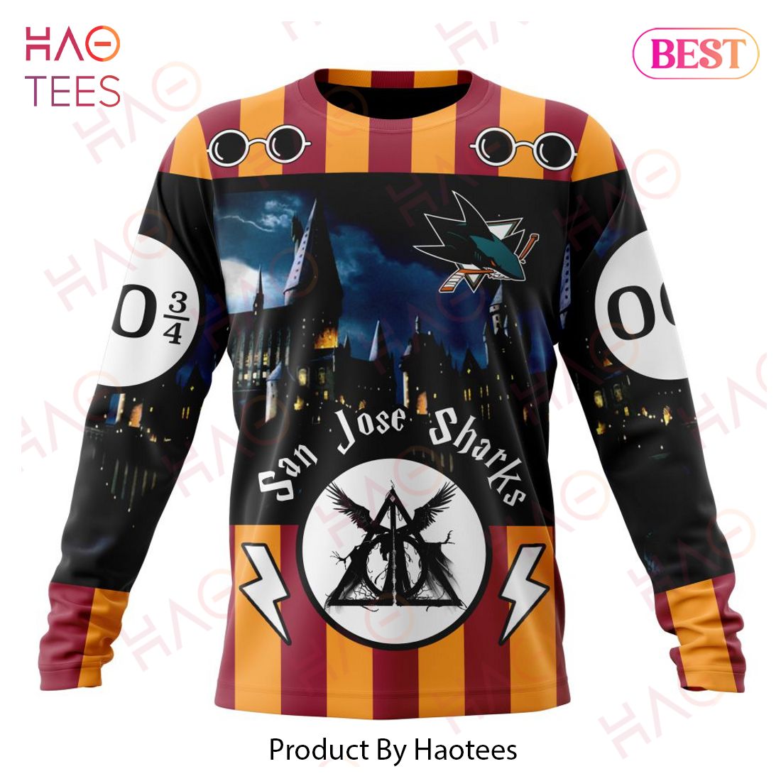 NHL San Jose Sharks Special Design With Harry Potter Theme 3D Hoodie NHL San Jose Sharks Special Design With Harry Potter Theme 3D Hoodie