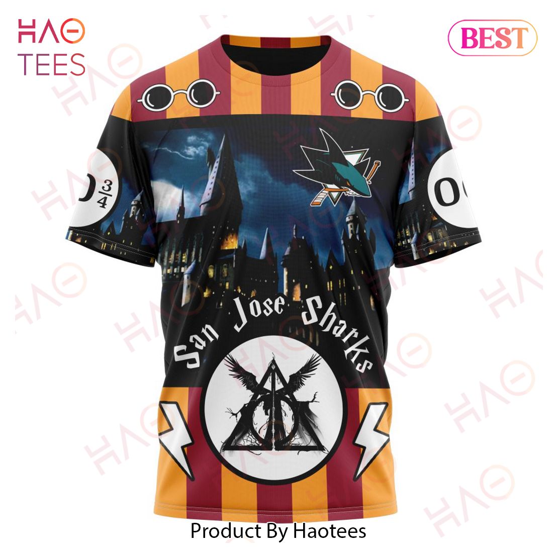 NHL San Jose Sharks Special Design With Harry Potter Theme 3D Hoodie NHL San Jose Sharks Special Design With Harry Potter Theme 3D Hoodie