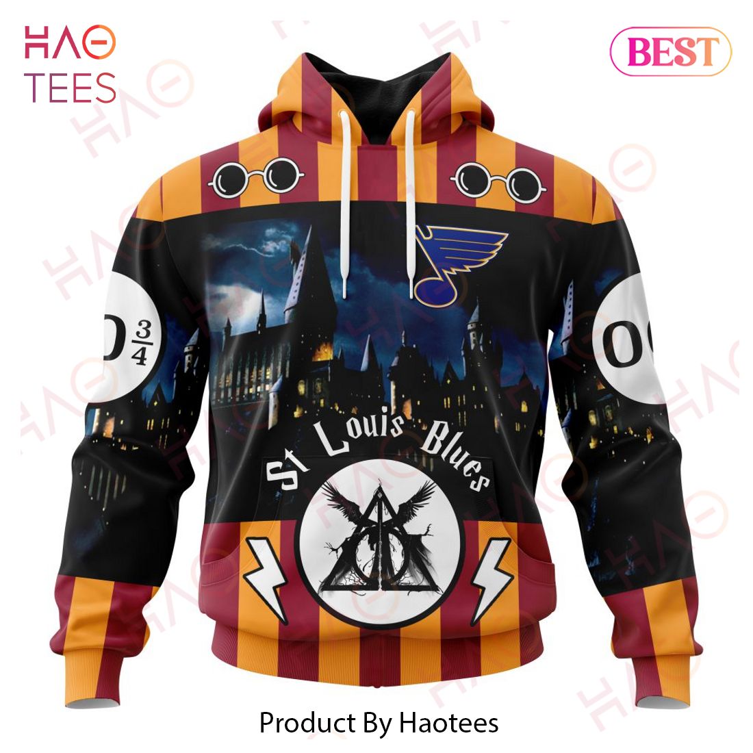 NHL St Louis Blues Special Design With Harry Potter Theme 3D Hoodie