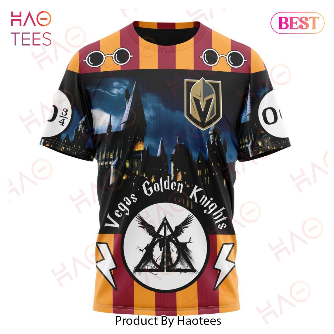 NHL Vegas Golden Knights Special Design With Harry Potter Theme 3D Hoodie NHL Vegas Golden Knights Special Design With Harry Potter Theme 3D Hoodie