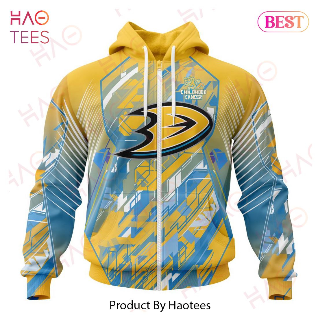 NHL Anaheim Ducks Specialized Design Fearless Against Childhood Cancers 3D Hoodie NHL Anaheim Ducks Specialized Design Fearless Against Childhood Cancers 3D Hoodie