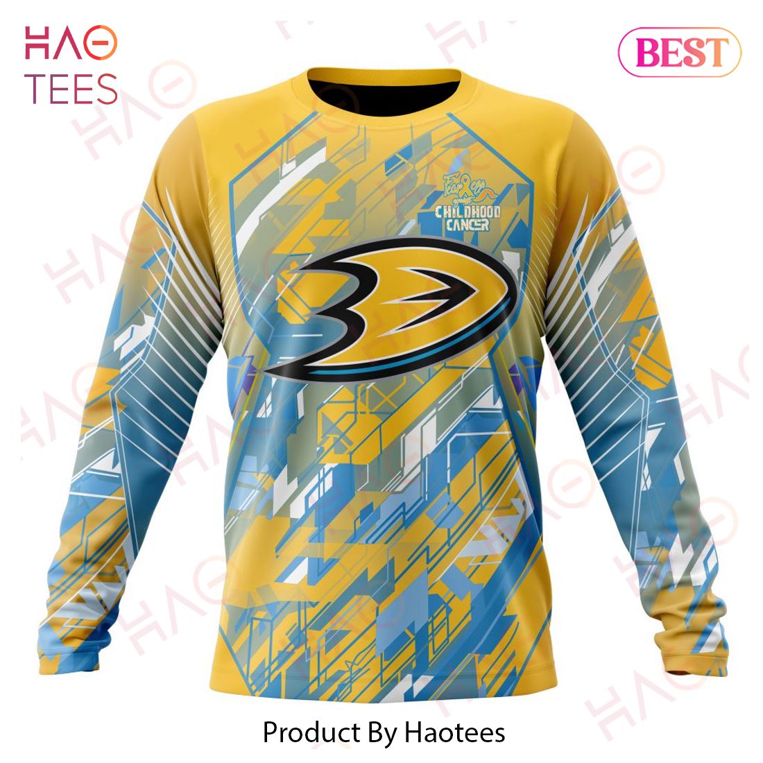 NHL Anaheim Ducks Specialized Design Fearless Against Childhood Cancers 3D Hoodie NHL Anaheim Ducks Specialized Design Fearless Against Childhood Cancers 3D Hoodie