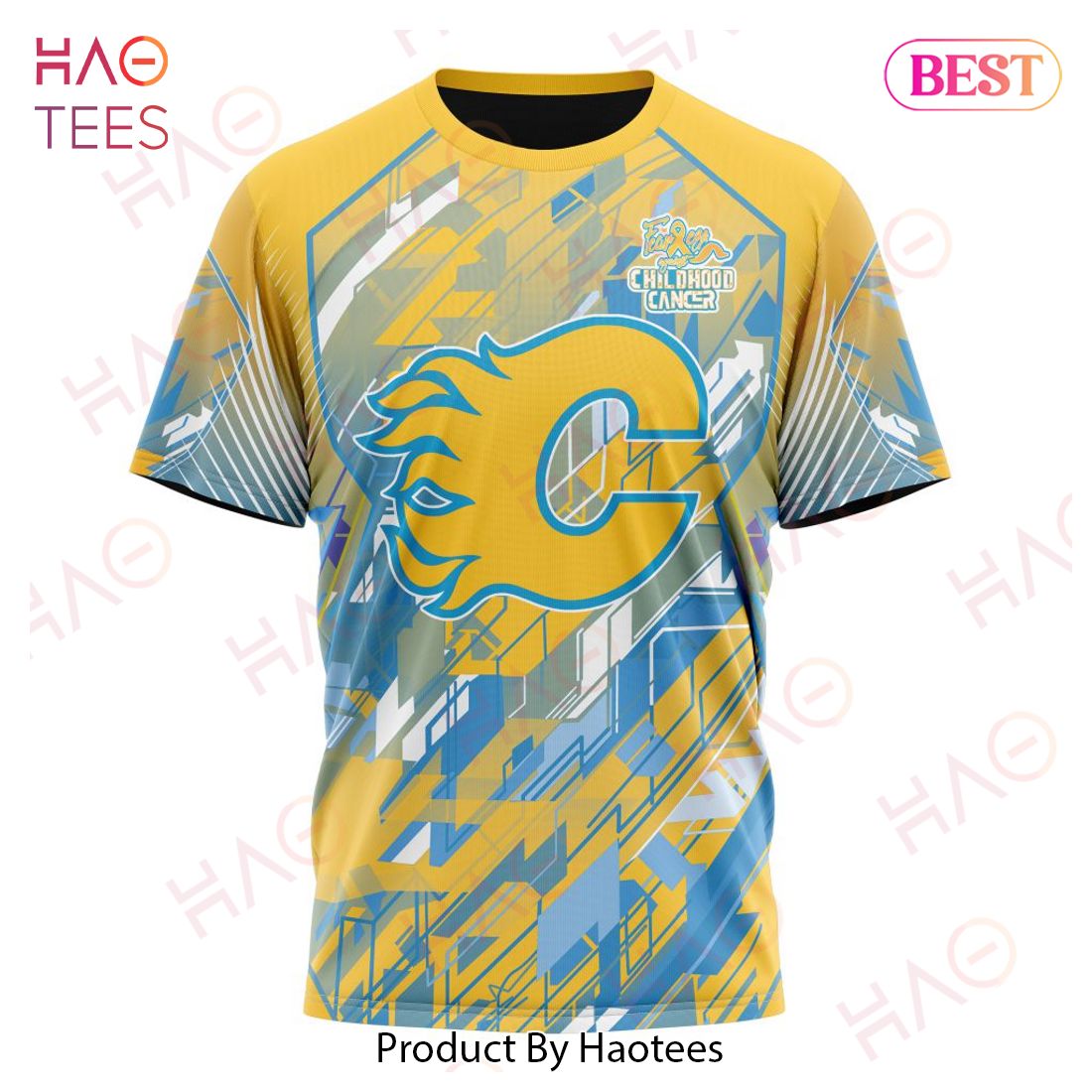 NHL Calgary Flames Specialized Design Fearless Against Childhood Cancers 3D Hoodie NHL Calgary Flames Specialized Design Fearless Against Childhood Cancers 3D Hoodie