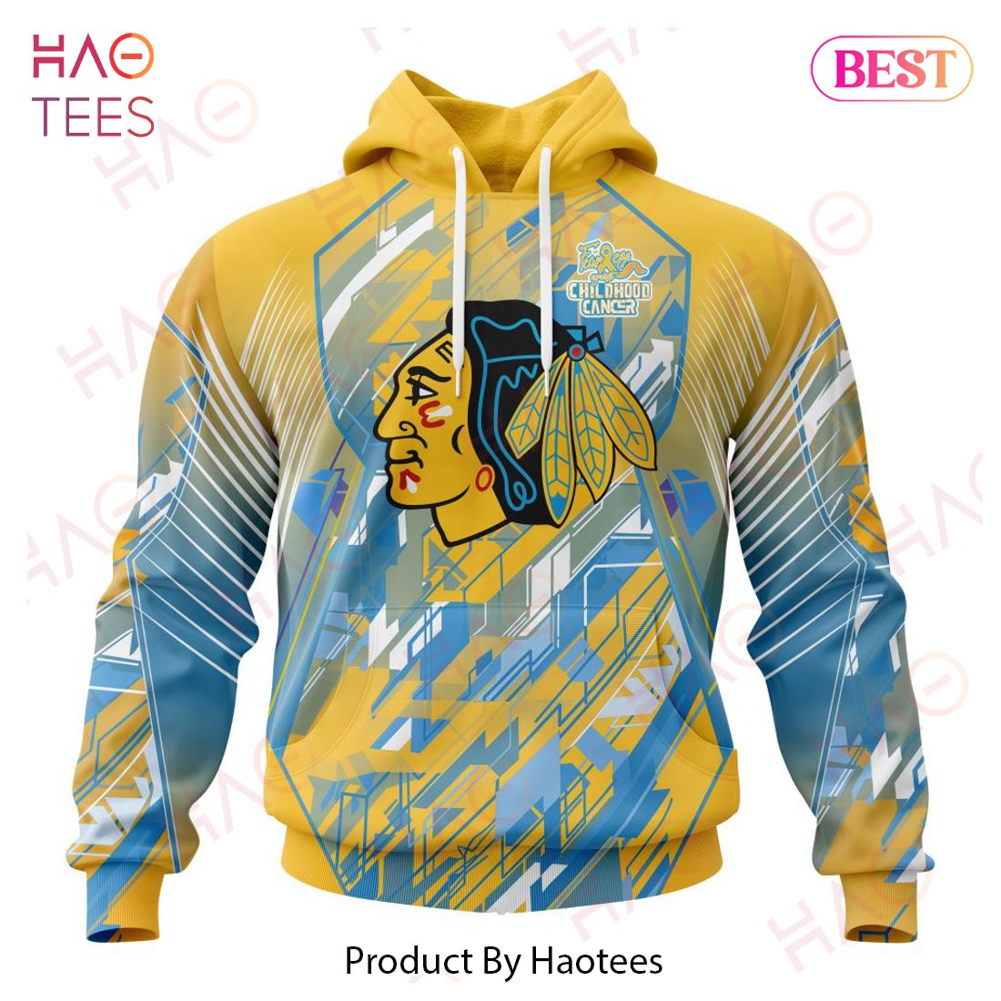 NHL Chicago BlackHawks Specialized Design Fearless Against Childhood Cancers 3D Hoodie