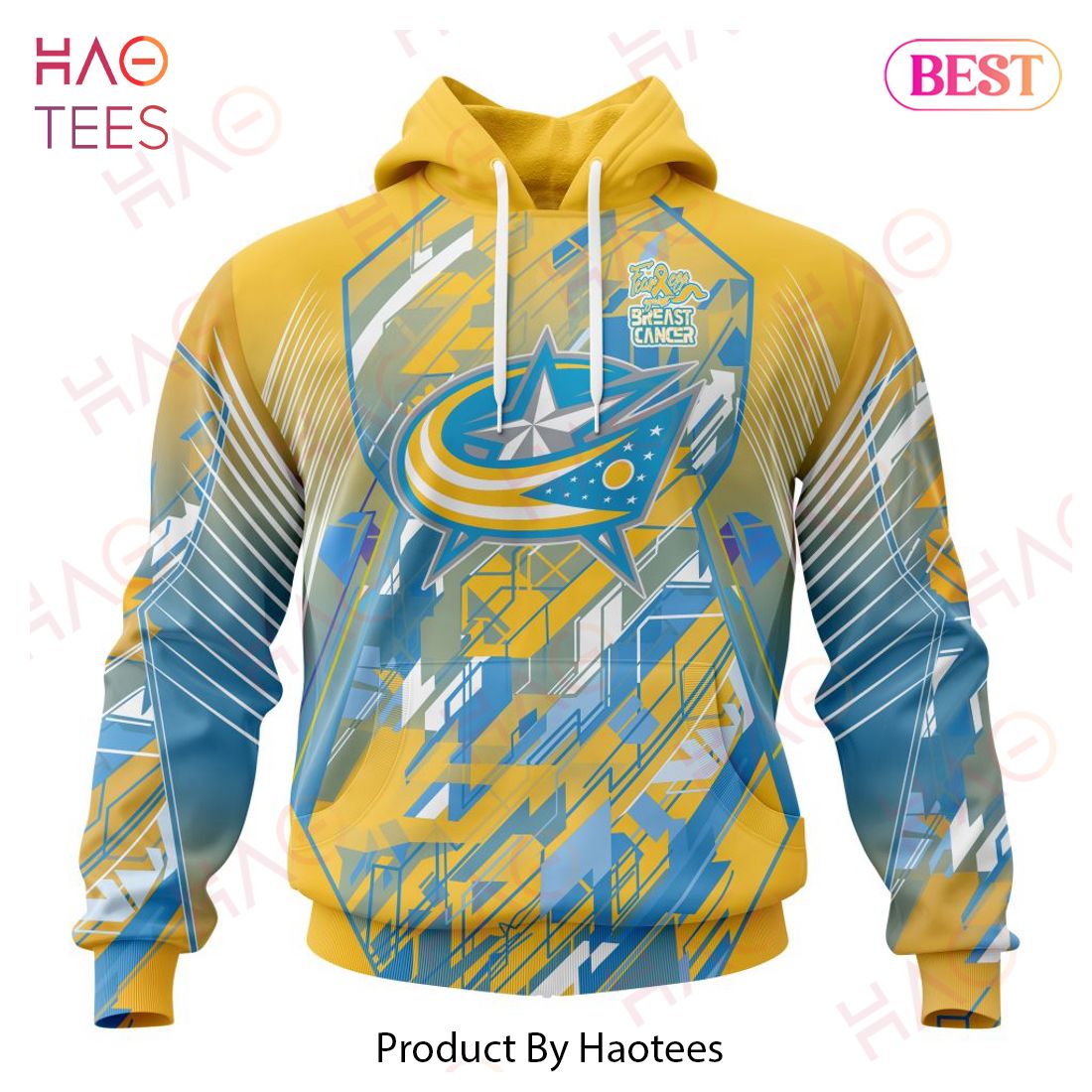 NHL Columbus Blue Jackets Specialized Design Fearless Against Childhood Cancers 3D Hoodie